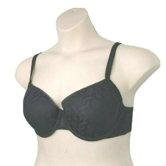 Lane Bryant Cacique Womens T Shirt Bra Lace Convertible Straps Size 44D Black - Picture 4 of 10